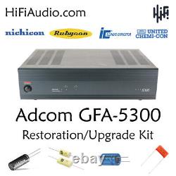Adcom GFA-5300 restoration recap service kit fix repair filter capacitor rebuild