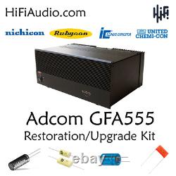 Adcom GFA-555 amplifier recap service kit fix repair restoration capacitor