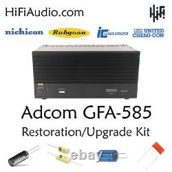 Adcom GFA-585 amplifier recap service kit fix repair restoration capacitor