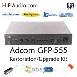 Adcom GFP-555 restoration recap service kit repair filter capacitor rebuild