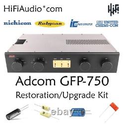 Adcom GFP-750 restoration recap service kit repair filter capacitor rebuild