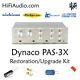 Dynaco PAS3x PAS-3x Tube PreAmp Restoration Kit repair service rebuild fix