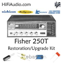 Fisher 250T receiver restoration recap repair service rebuild capacitor kit fix