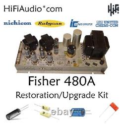 Fisher 480a amp amplifier restoration recap repair service rebuild kit fix