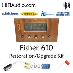 Fisher 610 tuner restoration recap repair service rebuild capacitor kit fix
