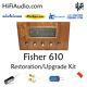Fisher 610 tuner restoration recap repair service rebuild capacitor kit fix