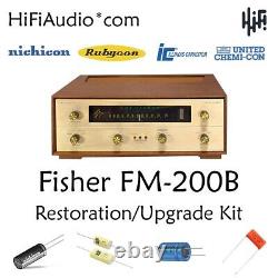 Fisher FM-200B tuner restoration recap repair service rebuild kit fix capacitor