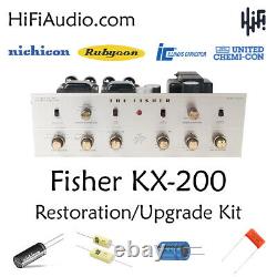 Fisher KX200 amplifier tube restoration repair service rebuild kit fix capacitor