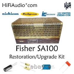 Fisher SA100 amplifier restoration recap repair service rebuild kit capacitor