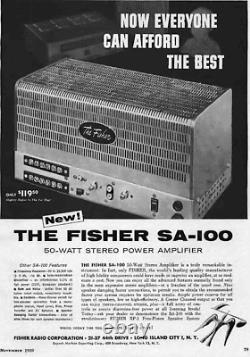 Fisher SA100 amplifier restoration recap repair service rebuild kit capacitor