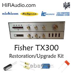 Fisher TX300 amplifier restoration recap repair service rebuild kit capacitor