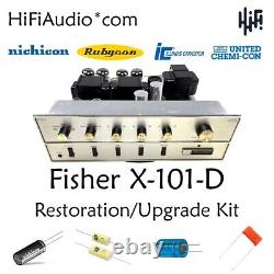 Fisher X-101-D amplifier restoration repair service rebuild kit filter capacitor