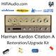 Harman Kardon Citation A restoration recap repair service rebuild capacitor kit