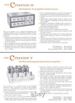 Harman Kardon Citation IV restoration recap repair service rebuild capacitor kit