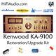 Kenwood KA-9100 rebuild restoration recap service kit repair filter capacitor