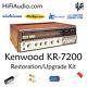 Kenwood KR-7200 rebuild restoration recap service kit repair filter capacitor