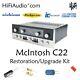 McIntosh C22 FULL restoration recap repair service rebuild kit capacitor