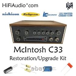 McIntosh C33 preamp restoration recap repair service rebuild capacitor kit