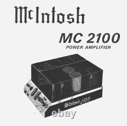 McIntosh MC2100 amp amplifier rebuild restoration recap service kit fix repair
