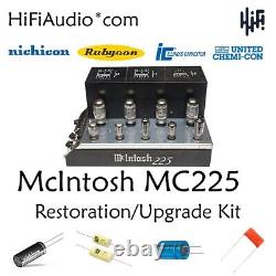 McIntosh MC225 amplifier restoration cap repair service rebuild kit capacitor