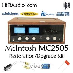 McIntosh MC2505 amp amplifier rebuild restoration capacitor service kit repair
