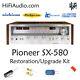 Pioneer SX-580 rebuild restoration recap service kit fix repair filter capacitor