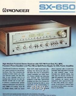 Pioneer SX-650 rebuild restoration recap service kit fix repair filter capacitor