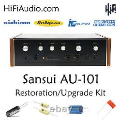 Sansui AU-101 rebuild restoration recap service kit fix repair filter capacitor