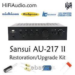 Sansui AU-217 II rebuild restoration recap service kit repair capacitor