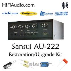 Sansui AU-222 rebuild restoration recap service kit fix repair filter capacitor