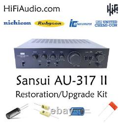 Sansui AU-317 II rebuild restoration recap service kit fix repair capacitor