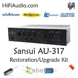 Sansui AU-317 rebuild restoration recap service kit fix repair capacitor