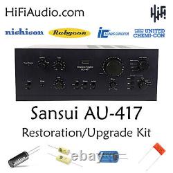 Sansui AU-417 rebuild restoration recap service kit fix repair capacitor