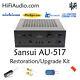 Sansui AU-517 rebuild restoration recap service kit fix repair filter capacitor