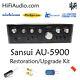 Sansui AU-5900 rebuild restoration recap service kit fix repair capacitor