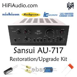 Sansui AU-717 rebuild restoration recap service kit fix repair filter capacitor