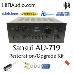 Sansui AU-719 rebuild restoration recap service kit fix repair filter capacitor