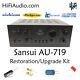 Sansui AU-719 rebuild restoration recap service kit fix repair filter capacitor