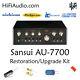 Sansui AU-7700 rebuild restoration recap service kit repair filter capacitor