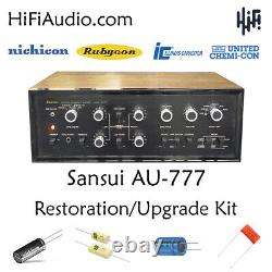 Sansui AU-777 rebuild restoration recap service kit fix repair capacitor