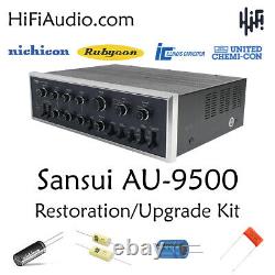 Sansui AU-9500 rebuild restoration recap service kit fix repair capacitor