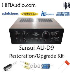 Sansui AU-D9 rebuild restoration recap service kit fix repair capacitor