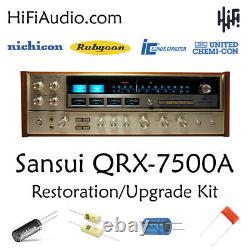 Sansui QRX-7500A rebuild restoration recap service kit repair filter capacitor