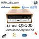 Sansui QS-500 rebuild restoration recap service kit repair capacitor