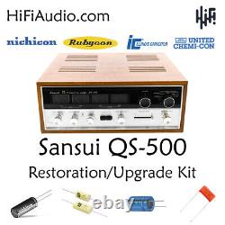 Sansui QS-500 rebuild restoration recap service kit repair capacitor