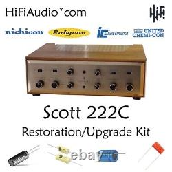Scott 222C tube amplifier restoration repair service rebuild kit fix capacitor