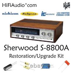 Sherwood S-8800A restoration recap repair service capacitor rebuild kit