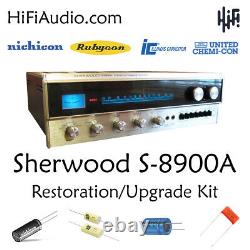 Sherwood S-8900A restoration recap repair service rebuild kit fix