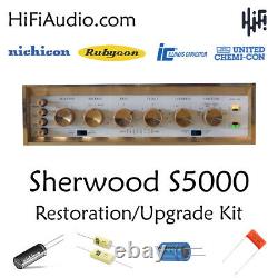 Sherwood S5000 amplifier restoration recap repair service rebuild kit capacitor