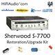 Sherwood S7700 restoration recap repair service rebuild kit capacitor
